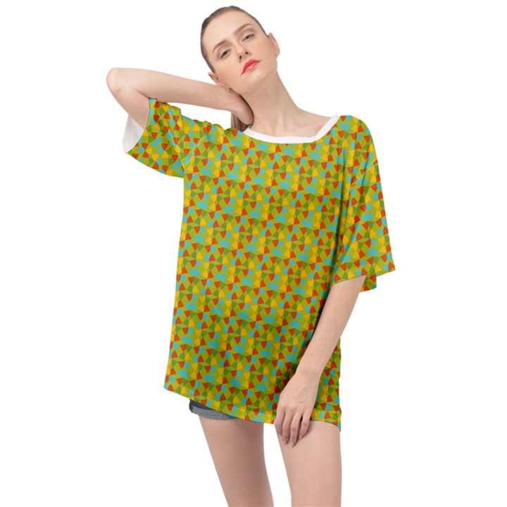 Lemon And Yellow Oversized Chiffon Top