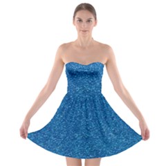 Blue Sparkles Strapless Bra Top Dress by ElenaIndolfiStyle