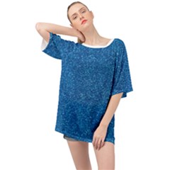 Blue Sparkles Oversized Chiffon Top by ElenaIndolfiStyle