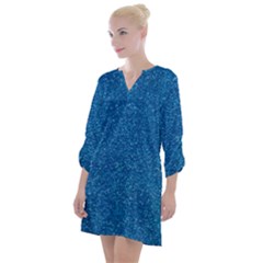 Blue Sparkles Open Neck Shift Dress by ElenaIndolfiStyle