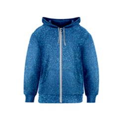 Blue Sparkles Kids  Zipper Hoodie