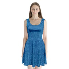 Blue Sparkles Split Back Mini Dress  by ElenaIndolfiStyle