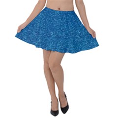 Blue Sparkles Velvet Skater Skirt