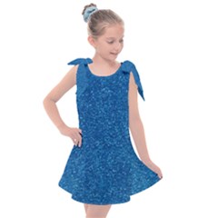 Blue Sparkles Kids  Tie Up Tunic Dress