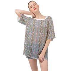 Summer Florals In The Sea Pond Decorative Oversized Chiffon Top by pepitasart