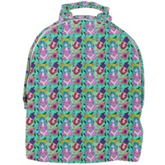 Blue Haired Girl Pattern Green Mini Full Print Backpack by snowwhitegirl