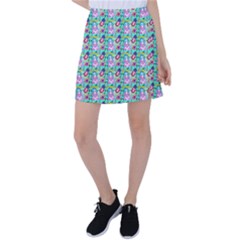 Blue Haired Girl Pattern Green Tennis Skirt by snowwhitegirl