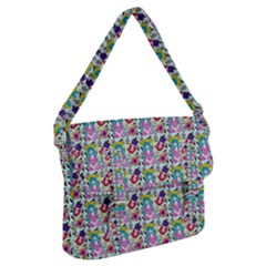 Blue Haired Girl Pattern Blue Buckle Messenger Bag by snowwhitegirl