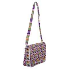 Purple Glasses Girl Pattern Lilac Shoulder Bag With Back Zipper by snowwhitegirl