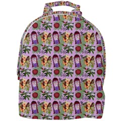 Purple Glasses Girl Pattern Lilac Mini Full Print Backpack by snowwhitegirl