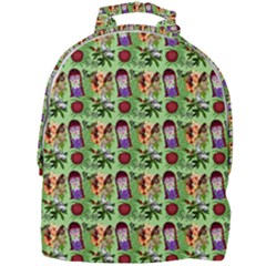 Purple Glasses Girl Pattern Green Mini Full Print Backpack by snowwhitegirl