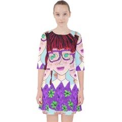 Purple Glasses Girl Wall Pocket Dress by snowwhitegirl