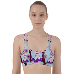 Purple Glasses Girl Wall Line Them Up Sports Bra