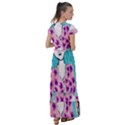 Blue Haired Girl Wall Flutter Sleeve Maxi Dress View2