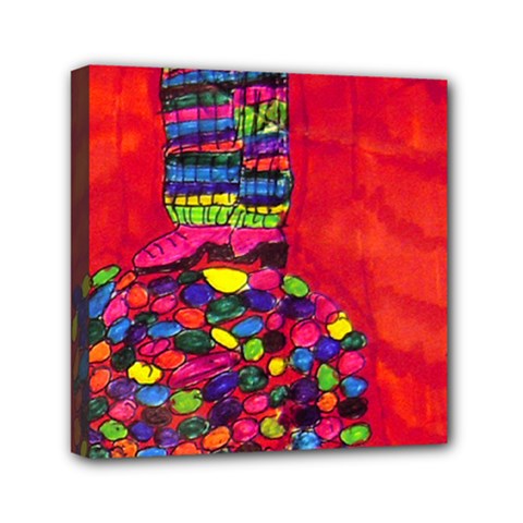 Colorful Leg Warmers Mini Canvas 6  X 6  (stretched)