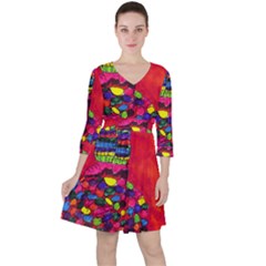 Colorful Leg Warmers Ruffle Dress by snowwhitegirl