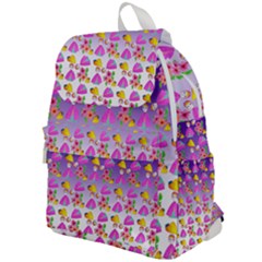 Girl With Hood Cape Heart Lemon Patternpurple Ombre Top Flap Backpack by snowwhitegirl