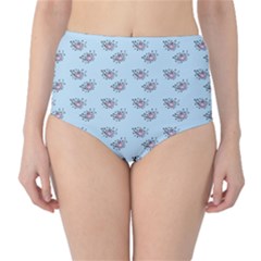 Zodiac Bat Pink Blue Classic High-waist Bikini Bottoms by snowwhitegirl