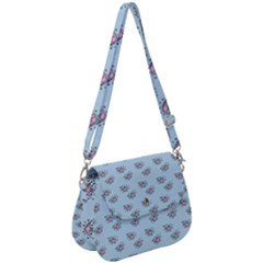 Zodiac Bat Pink Blue Saddle Handbag by snowwhitegirl