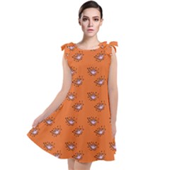 Zodiac Bat Pink Orange Tie Up Tunic Dress by snowwhitegirl