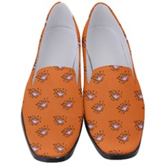 Zodiac Bat Pink Orange Women s Classic Loafer Heels by snowwhitegirl