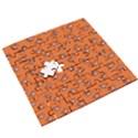 Zodiac Bat Pink Orange Wooden Puzzle Square View3