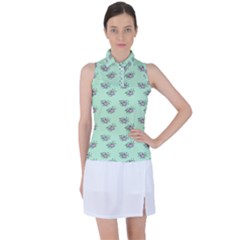 Zodiac Bat Pink Mint Women s Sleeveless Polo Tee by snowwhitegirl