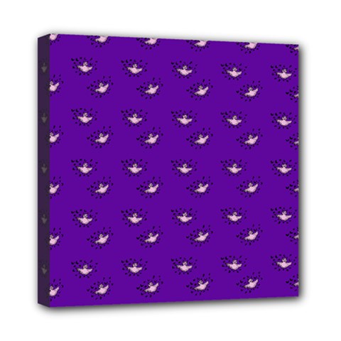 Zodiac Bat Pink Purple Mini Canvas 8  X 8  (stretched)