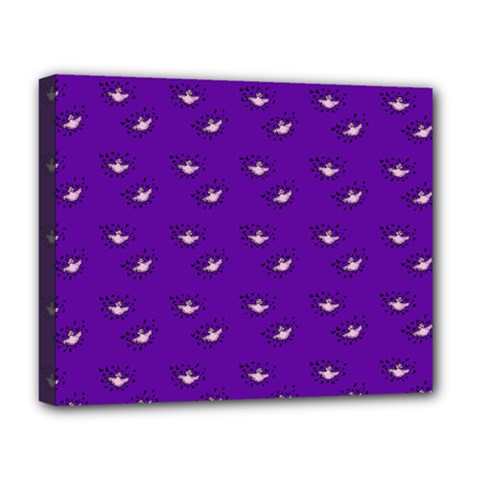 Zodiac Bat Pink Purple Deluxe Canvas 20  X 16  (stretched) by snowwhitegirl