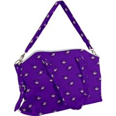 Zodiac Bat Pink Purple Canvas Crossbody Bag by snowwhitegirl