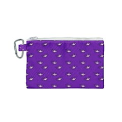 Zodiac Bat Pink Purple Canvas Cosmetic Bag (small) by snowwhitegirl
