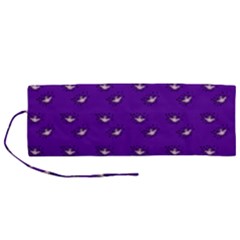 Zodiac Bat Pink Purple Roll Up Canvas Pencil Holder (m) by snowwhitegirl