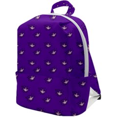 Zodiac Bat Pink Purple Zip Up Backpack