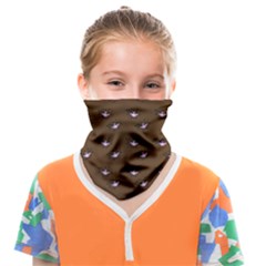 Zodiac Bat Pink Brown Face Covering Bandana (kids) by snowwhitegirl