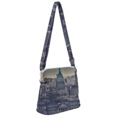 Buenos Aires Argentina Cityscape Aerial View Zipper Messenger Bag by dflcprintsclothing