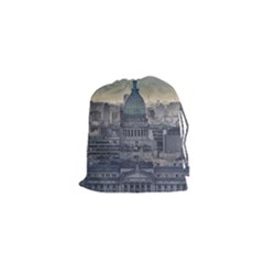 Buenos Aires Argentina Cityscape Aerial View Drawstring Pouch (xs) by dflcprintsclothing