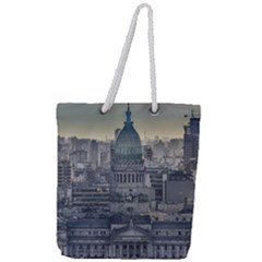 Buenos Aires Argentina Cityscape Aerial View Full Print Rope Handle Tote (large) by dflcprintsclothing