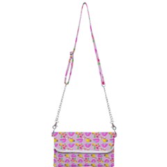 Girl With Hood Cape Heart Lemon Pattern Lilac Mini Crossbody Handbag by snowwhitegirl