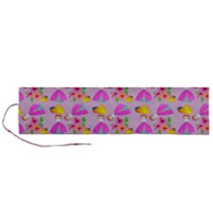 Girl With Hood Cape Heart Lemon Pattern Lilac Roll Up Canvas Pencil Holder (l) by snowwhitegirl