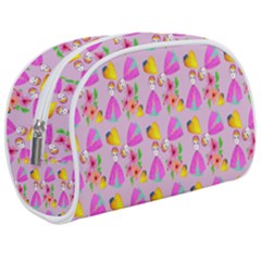 Girl With Hood Cape Heart Lemon Pattern Lilac Makeup Case (medium) by snowwhitegirl