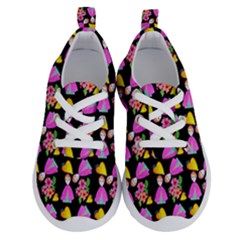 Girl With Hood Cape Heart Lemon Pattern Black Running Shoes by snowwhitegirl