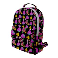 Girl With Hood Cape Heart Lemon Pattern Black Flap Pocket Backpack (large) by snowwhitegirl