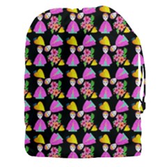 Girl With Hood Cape Heart Lemon Pattern Black Drawstring Pouch (3xl) by snowwhitegirl