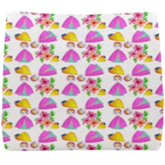 Girl With Hood Cape Heart Lemon Pattern White Seat Cushion