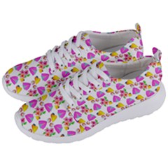 Girl With Hood Cape Heart Lemon Pattern White Men s Lightweight Sports Shoes