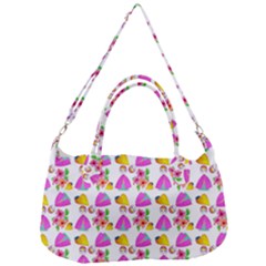 Girl With Hood Cape Heart Lemon Pattern White Removal Strap Handbag