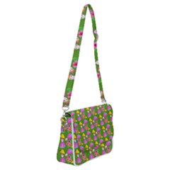 Girl With Hood Cape Heart Lemon Pattern Green Shoulder Bag With Back Zipper by snowwhitegirl