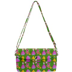 Girl With Hood Cape Heart Lemon Pattern Green Removable Strap Clutch Bag by snowwhitegirl