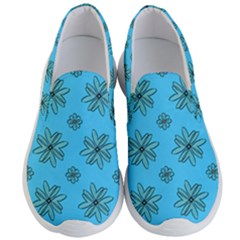 Blue Repeat Pattern Men s Lightweight Slip Ons by emmamatrixworm