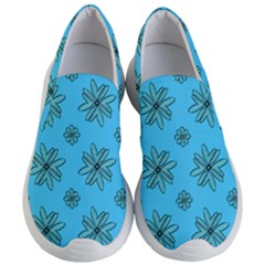 Blue Repeat Pattern Women s Lightweight Slip Ons by emmamatrixworm